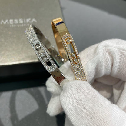 [ORA]Move Noa Rose Gold Pav¨¦ Diamond Bangle Bracelet