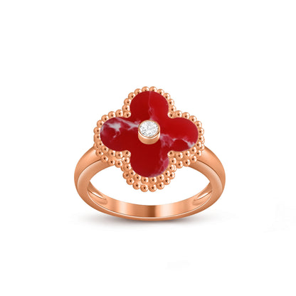 [ORA]CLOVER DIAMOND RING ROSE GOLD COLLECTION