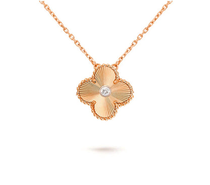 [ORA]CLOVER 15MM DIAMOND SINGLE FLOWER NECKLACE COLLECTION