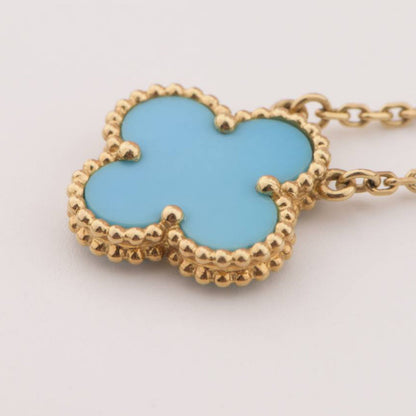 [ORA]CLOVER 15MM VINTAGE TURQUOISE NECKLACE