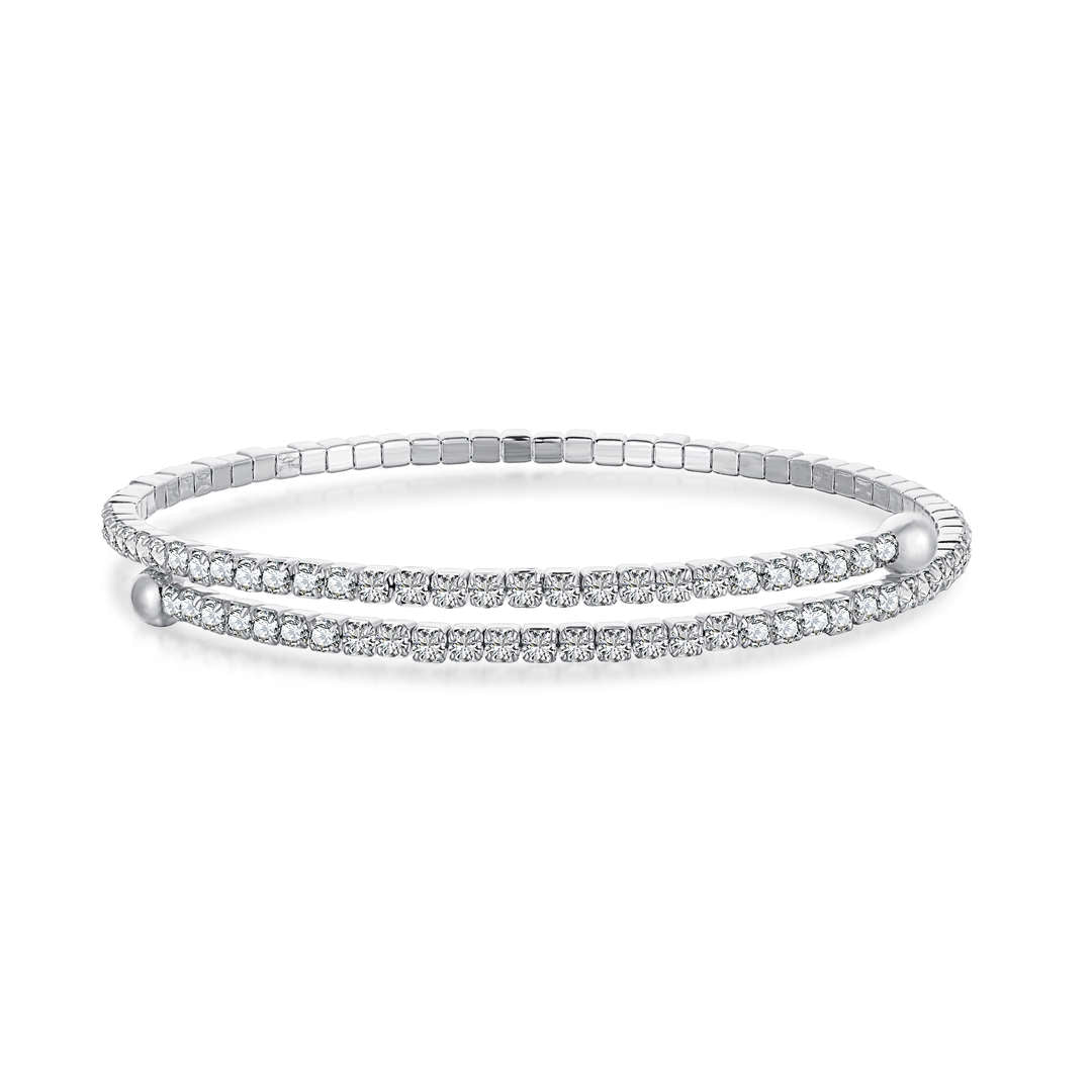 [ORA ]Row of Diamonds Round Fashion Bracelet