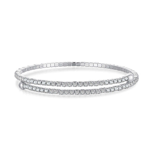 [ORA ]Row of Diamonds Round Fashion Bracelet