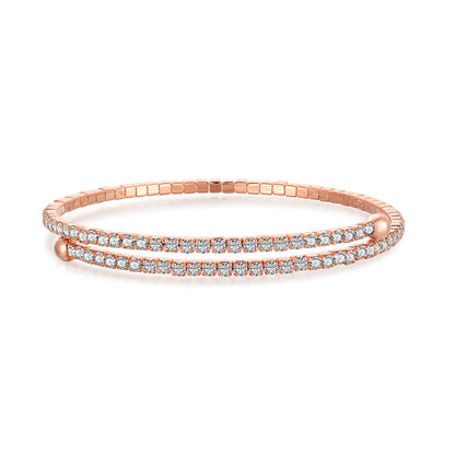 [ORA]Row of Diamonds Round Fashion Bracelet