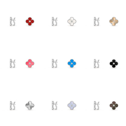 [ORA]CLOVER SILVER 15MM MOP DIAMOND EARRINGS COLLECTION