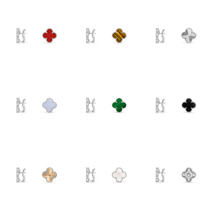 [ORA]CLOVER SILVER 15MM MOP EARRINGS COLLECTION