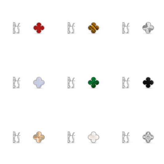 [ORA]CLOVER SILVER 15MM MOP EARRINGS COLLECTION