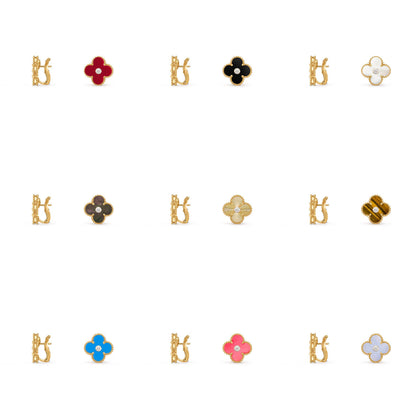 [ORA]CLOVER 15MM MOP DIAMOND EARRINGS COLLECTION