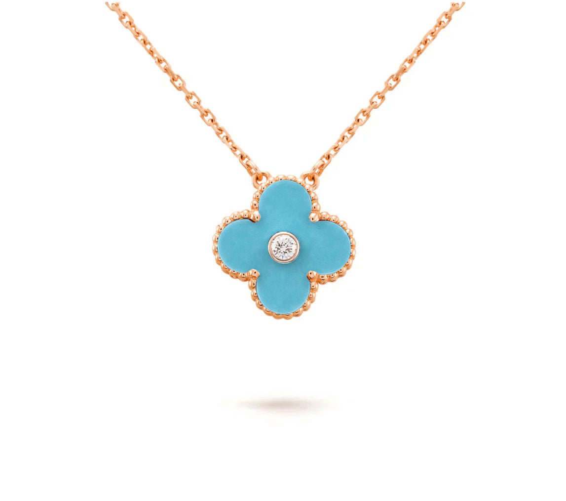 [ORA]CLOVER 15MM DIAMOND SINGLE FLOWER NECKLACE COLLECTION
