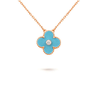 [ORA]CLOVER 15MM DIAMOND SINGLE FLOWER NECKLACE COLLECTION
