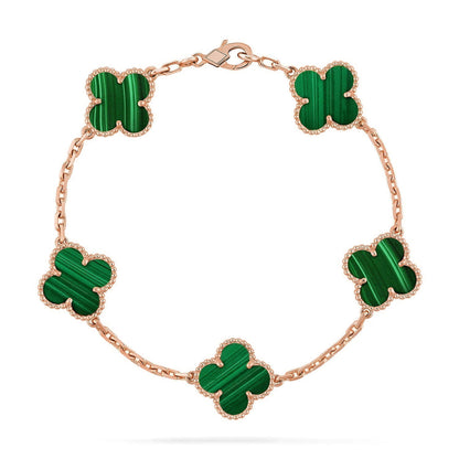 [ORA] CLOVER 5 MOTIF MALACHITE BRACELET COLLECTION