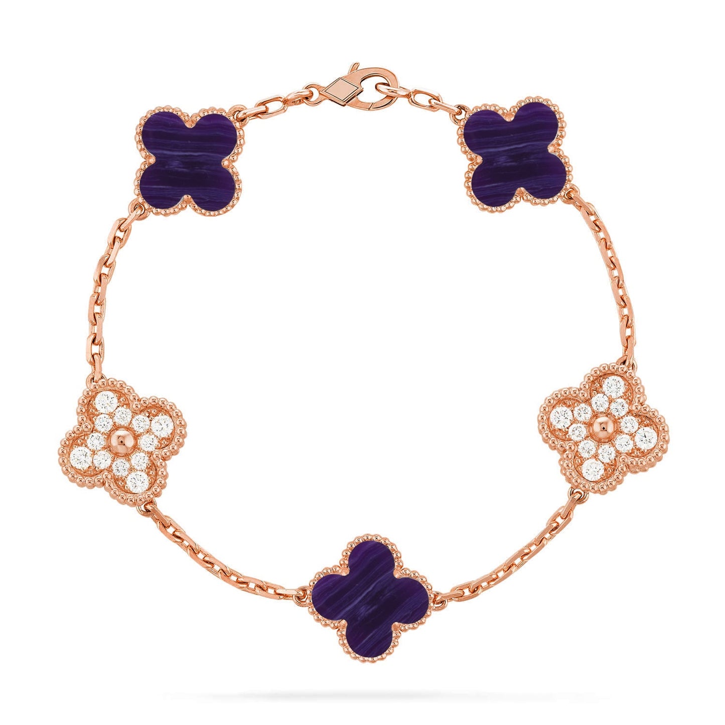 [ORA]CLOVER 5 MOTIF PURPLE STRIPES BRACELET COLLECTION