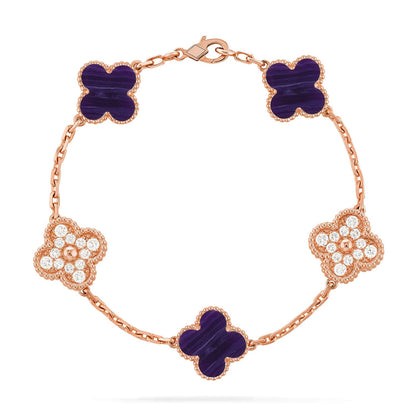 [ORA]CLOVER 5 MOTIF PURPLE STRIPES BRACELET COLLECTION