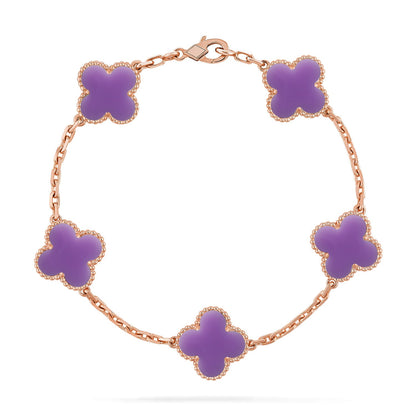 [ORA]CLOVER 5 MOTIF LIGHT PURPLE BRACELET COLLECTION