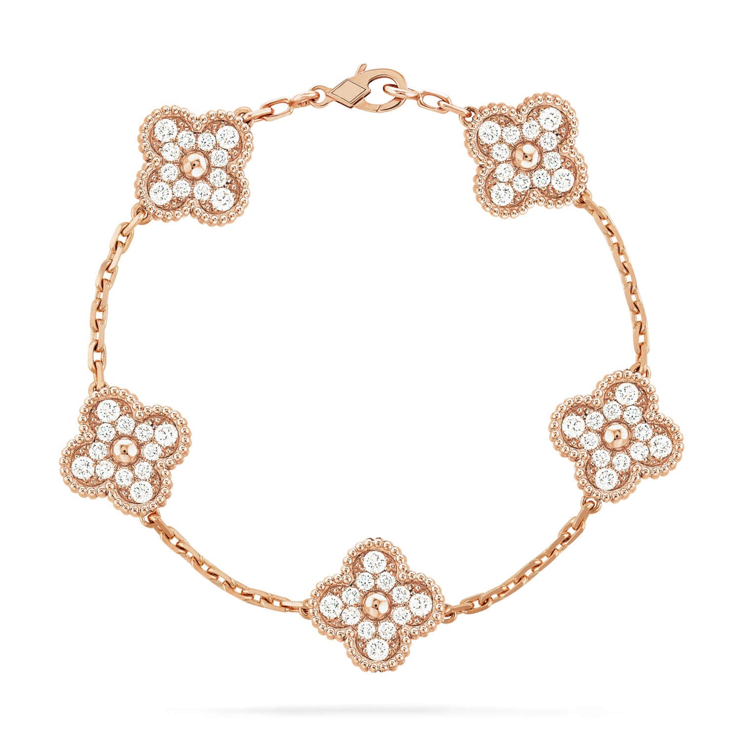 [ORA] CLOVER 5 MOTIF FULL DIAMOND BRACELET COLLECTION
