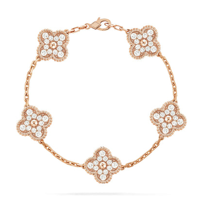 [ORA] CLOVER 5 MOTIF FULL DIAMOND BRACELET COLLECTION