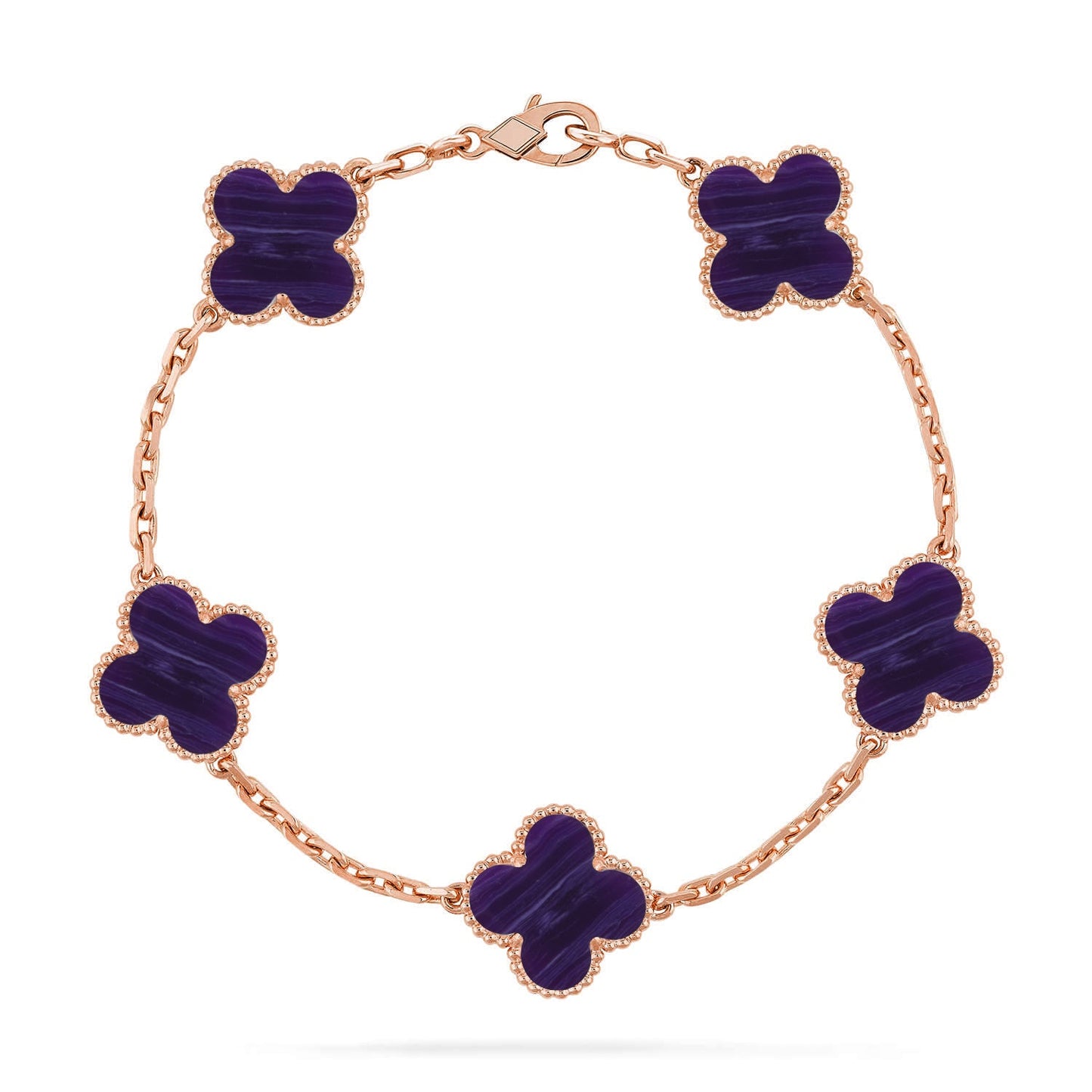 [ORA]CLOVER 5 MOTIF PURPLE STRIPES BRACELET COLLECTION