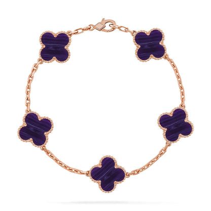 [ORA]CLOVER 5 MOTIF PURPLE STRIPES BRACELET COLLECTION