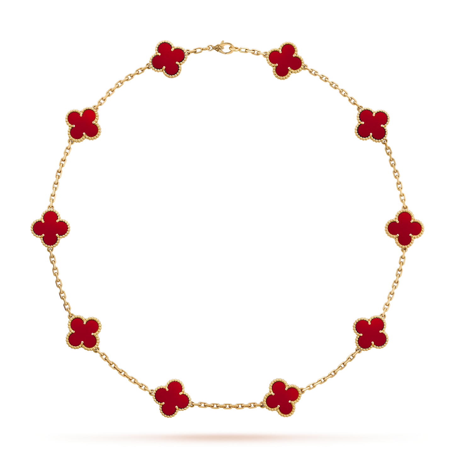 [ORA]CLOVER 10 MOTIFS CARNELIAN NECKLACE