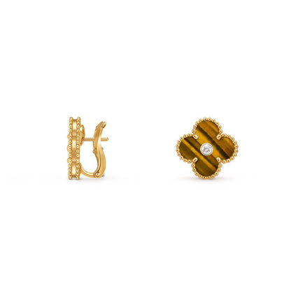 [ORA]CLOVER 15MM MOP DIAMOND EARRINGS COLLECTION