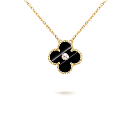 [ORA]CLOVER 15MM DIAMOND SINGLE FLOWER NECKLACE COLLECTION