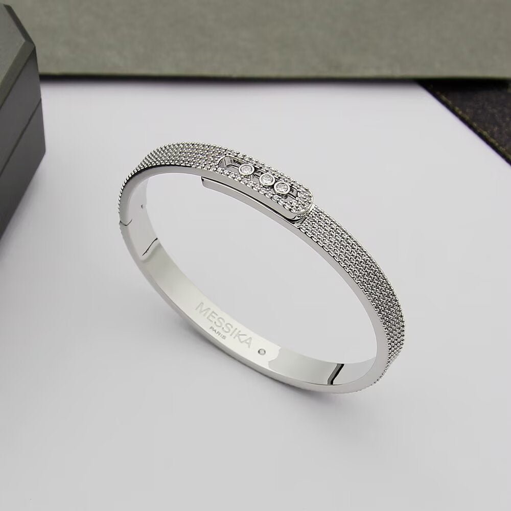 [ORA]Move Noa Full Pav¨¦ Diamond Bangle Bracelet