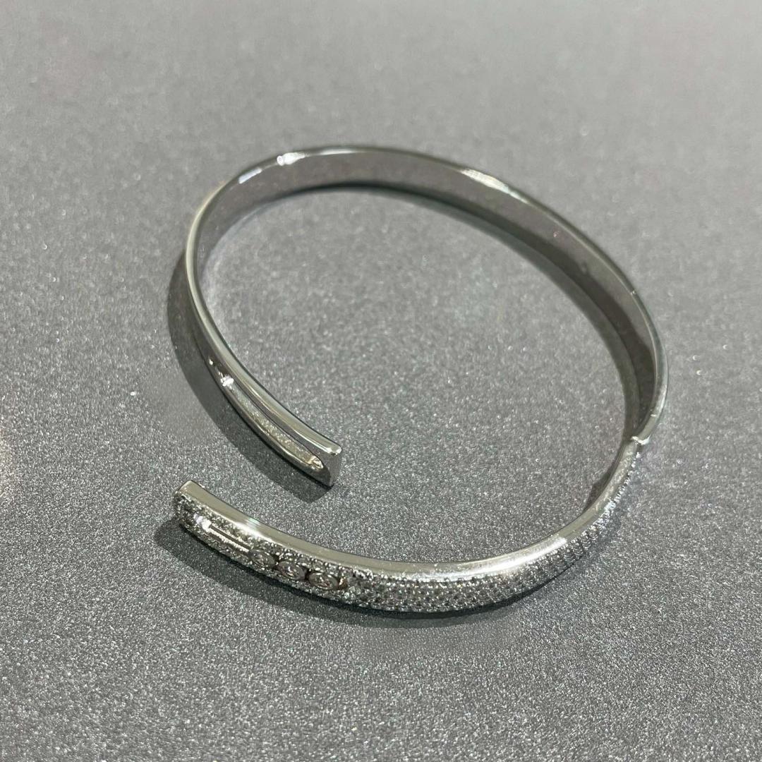 [ORA]Move Noa Rose Gold Pav¨¦ Diamond Bangle Bracelet