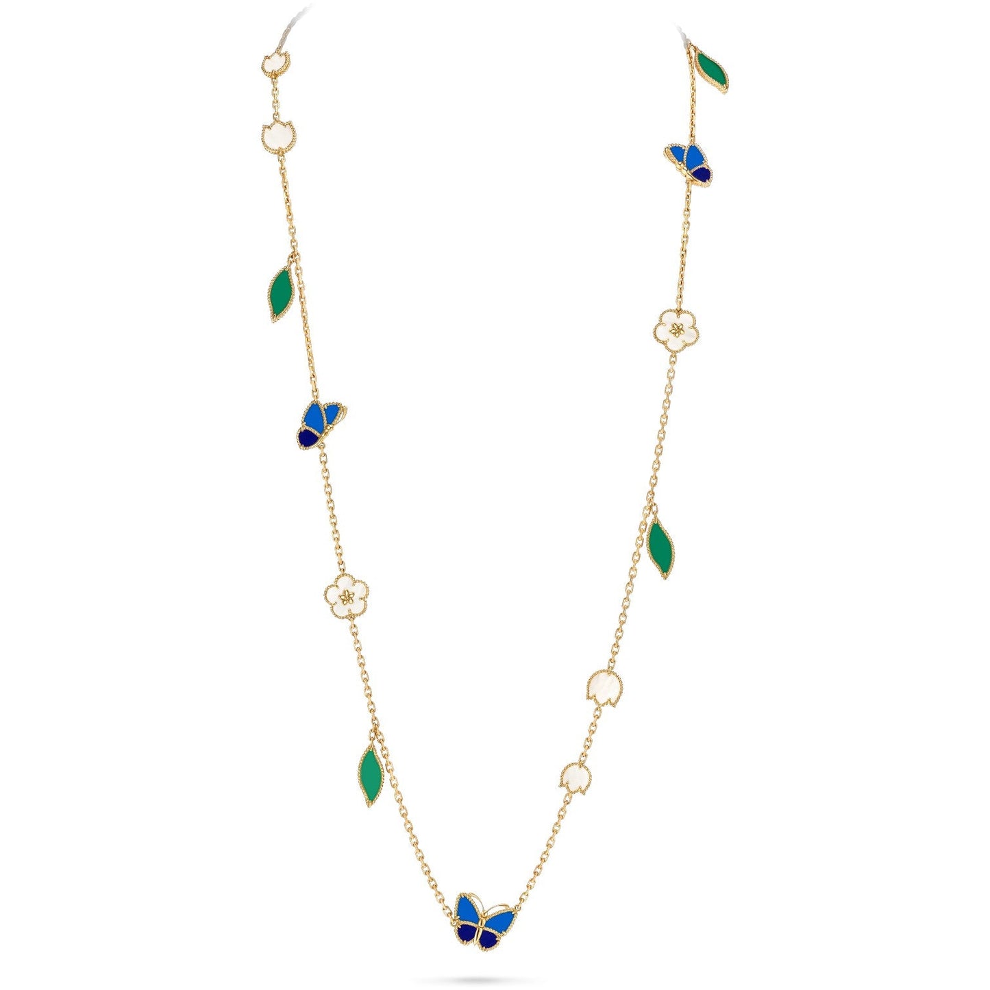 [ORA]LUCKY SPRING BUTTERFLY 15 FLOWER NECKLACE