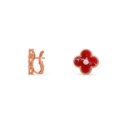 [ORA]CLOVER 15MM MOP DIAMOND EARRINGS COLLECTION