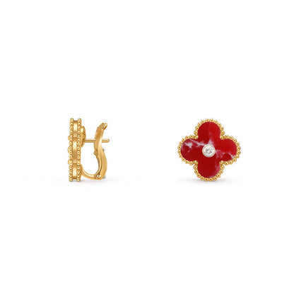 [ORA]CLOVER 15MM MOP DIAMOND EARRINGS COLLECTION