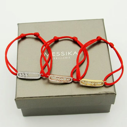 [ORA]Messika Care(s) pink cord pav¨¦ bracelet