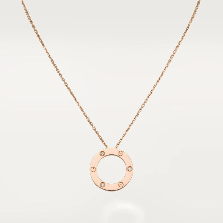 [ORA]LOVE NECKLACE 16MM 3 DIAMONDS