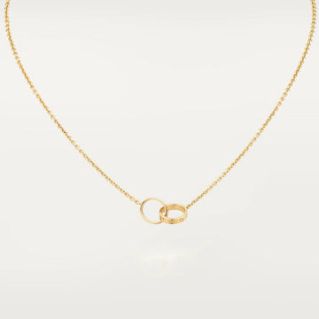 [ORA]LOVE NECKLACE DOUBLE RING GOLD
