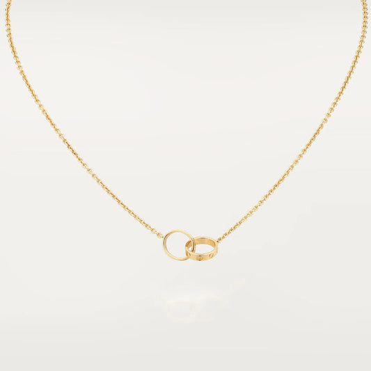 [ORA]LOVE NECKLACE DOUBLE RING GOLD