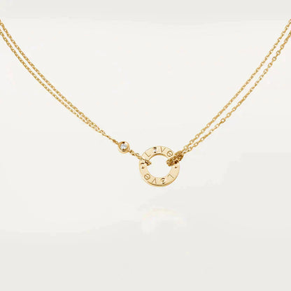 [ORA]LOVE NECKLACE 16MM 2 DIAMONDS