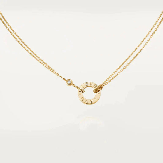 [ORA]LOVE NECKLACE 16MM 2 DIAMONDS