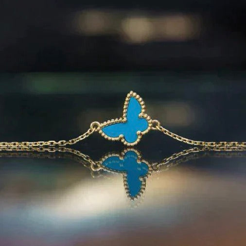 [ORA]BUTTERFLY TURQUOISE BUTTERFLY BRACELET