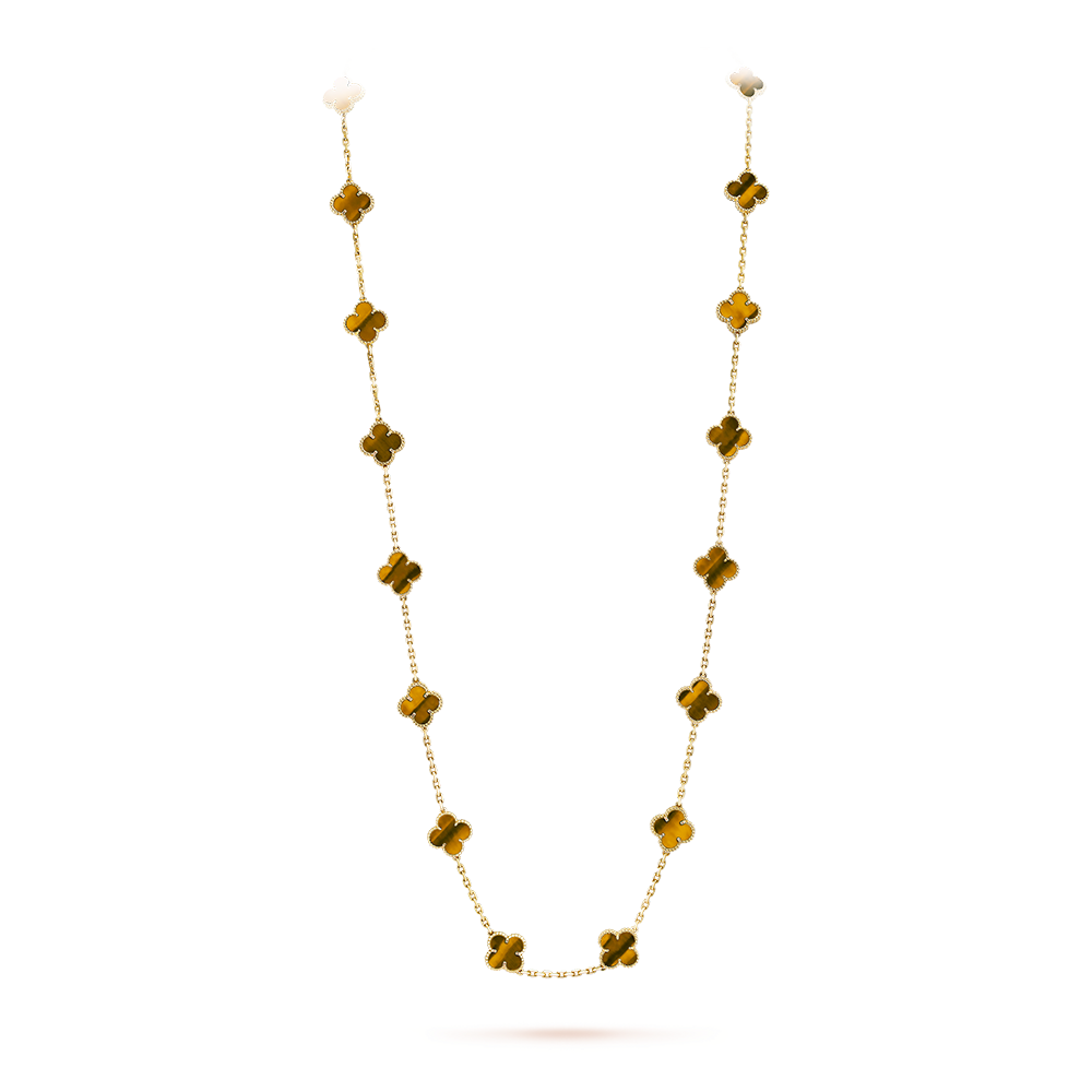 [ORA]CLOVER 20 MOTIFS TIGER EYE ROSE GOLD