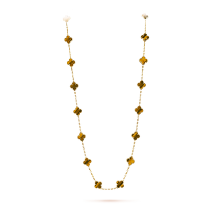 [ORA]CLOVER 20 MOTIFS TIGER EYE ROSE GOLD