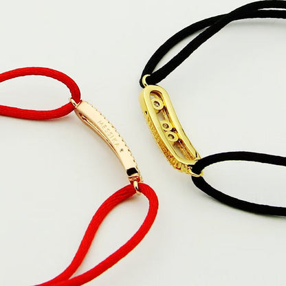 [ORA]Messika Care(s) pink cord pav¨¦ bracelet