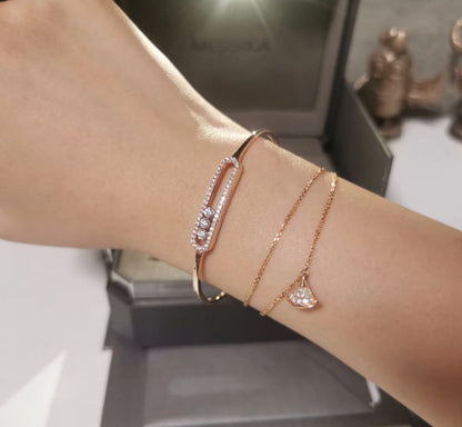 [ORA]Move Pav¨¦ Diamond Bangle Bracelet M