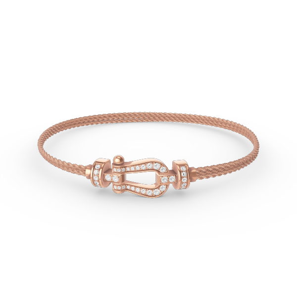 [ORA]FORCE SMALL HORSESHOE  DIAMOND CHAIN ROPE BRACELET