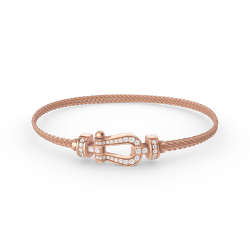[ORA] ARMBAND MIT KLEINEM HUFEISEN-DIAMANT-SEILKETTE