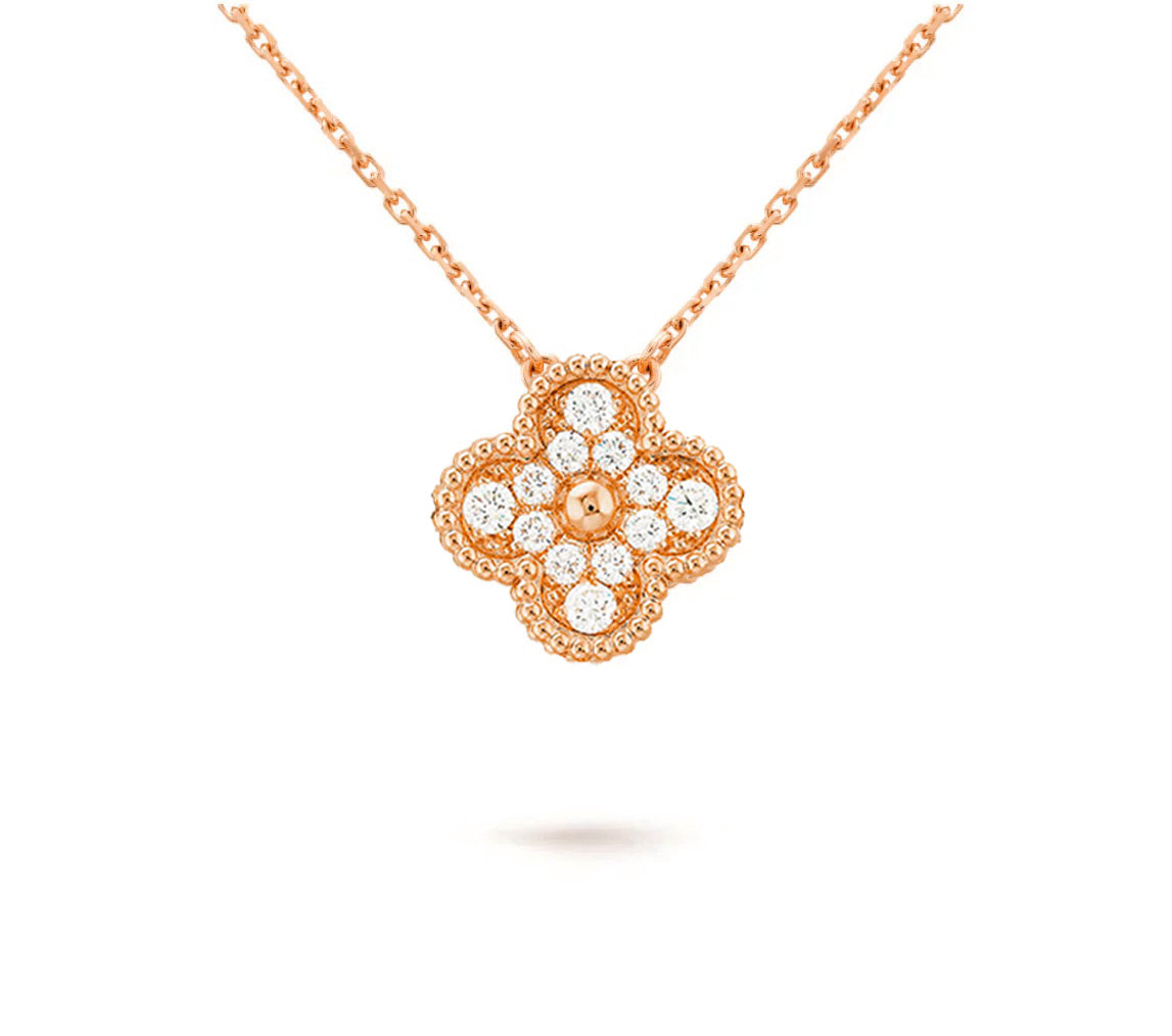 [ORA]CLOVER 15MM SINGLE FLOWER NECKLACE COLLECTION