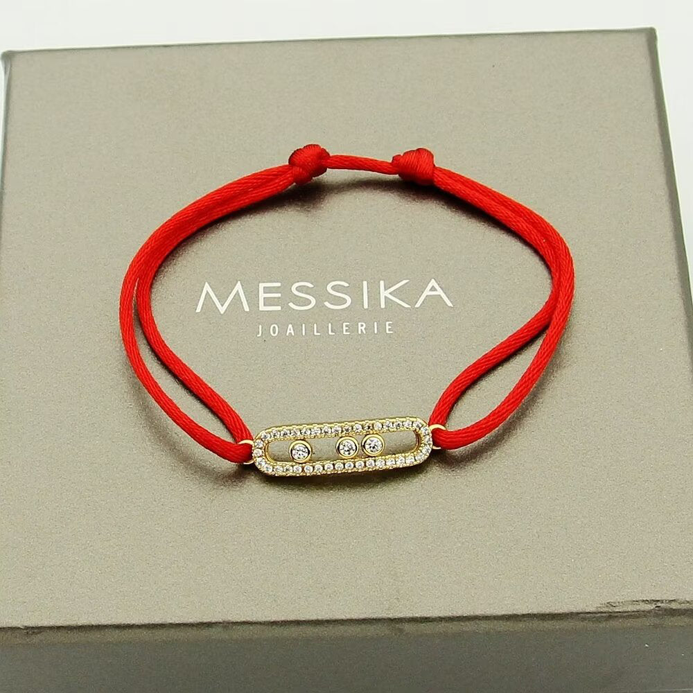 [ORA]Messika Care(s) pink cord pav¨¦ bracelet