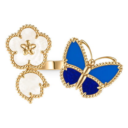 [ORA]LUCKY SPRING BUTTERFLY OPEN-FACE RINGS