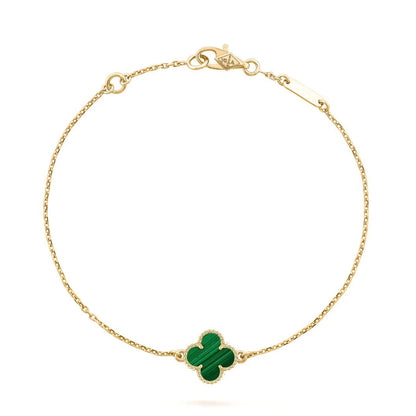 [ORA]CLOVER BRACELET MALACHITE 1 MOTIF