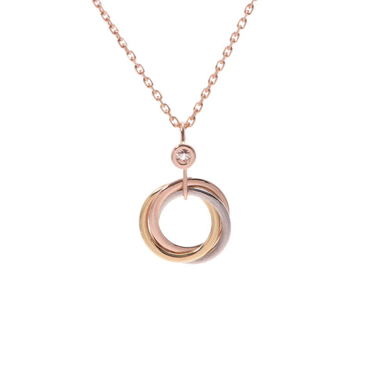 [ORA]TRINITY SILVER GOLD PINK GOLD NECKLACE