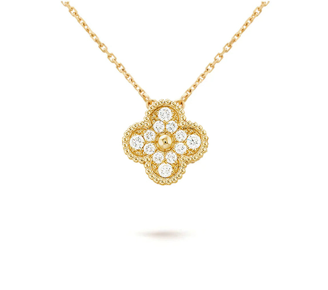 [ORA]CLOVER 15MM SINGLE FLOWER NECKLACE COLLECTION