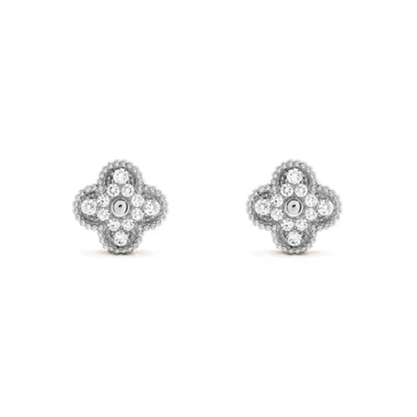 [ORA]CLOVER SILVER 15MM EARRINGS COLLECTION