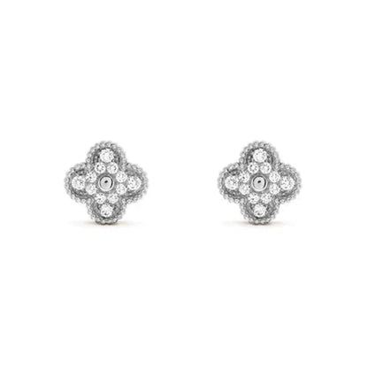 [ORA]CLOVER SILVER 15MM EARRINGS COLLECTION